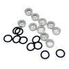 Clear Brake Sight Glass Service Parts Kit, 10-Piece Motorcycle Repair Set with Rubber Gasket Components for Upkeep