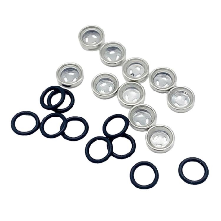 Clear Brake Sight Glass Service Parts Kit, 10-Piece Motorcycle Repair Set with Rubber Gasket Components for Upkeep