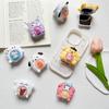 Cartoon Cute Mobile Phone Airbag Holder Puppy Flip Mirror Cat Makeup Mirror Portable Style Niche