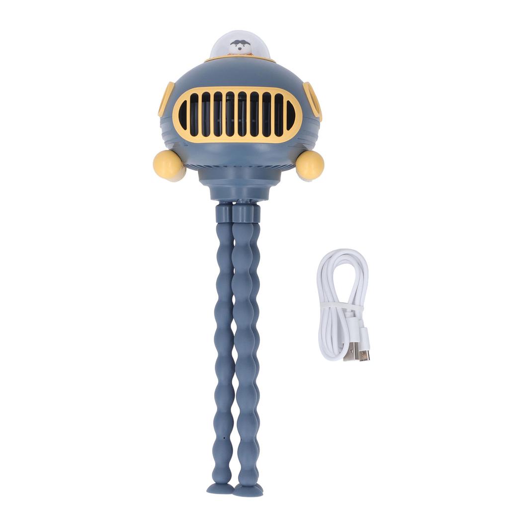 Baby Stroller Cooling Fan Bladeless Portable USB Rechargeable Automatic Oscillating Tripod Fan