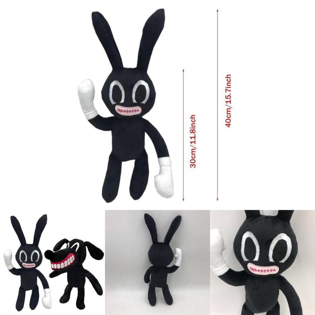 Adorable And Spooky Siren Head Horror Black Bunny Plush Stuffed Doll For Kids