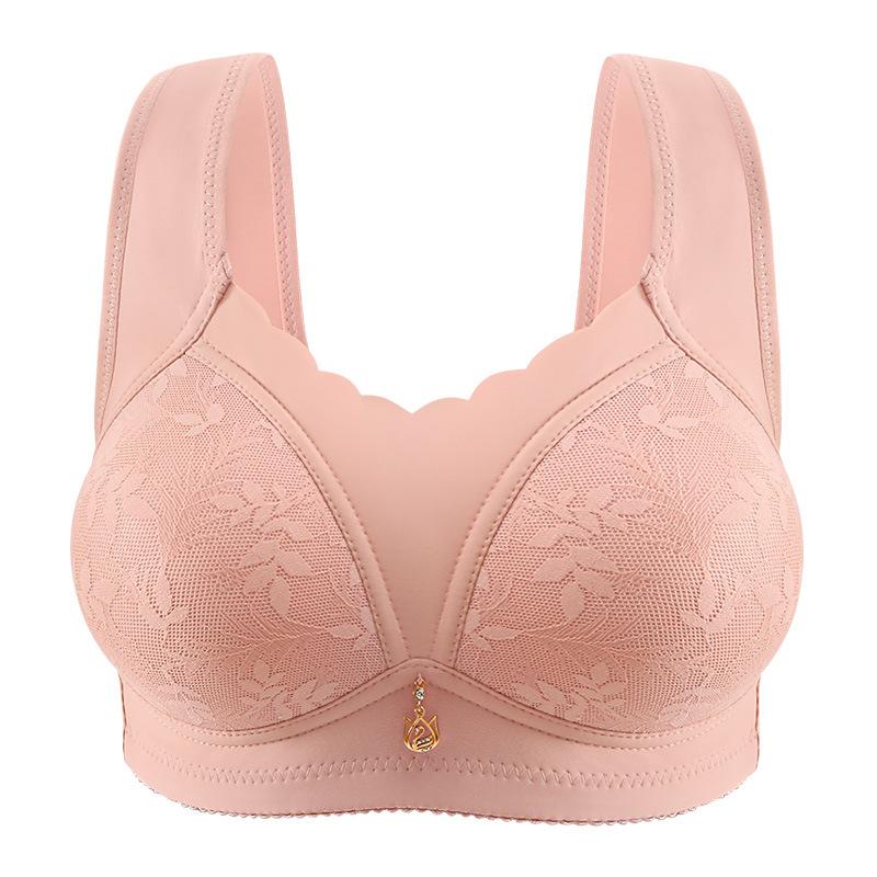 Big red natal year, beautiful back gathering, large size lace, double breasts, anti-sagging underwear adjustment, mother women's bra cover