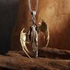 Retro Gold Color Angel Wings Witch Wizard Pendant Item for Men Punk Trend Cool Jewelry