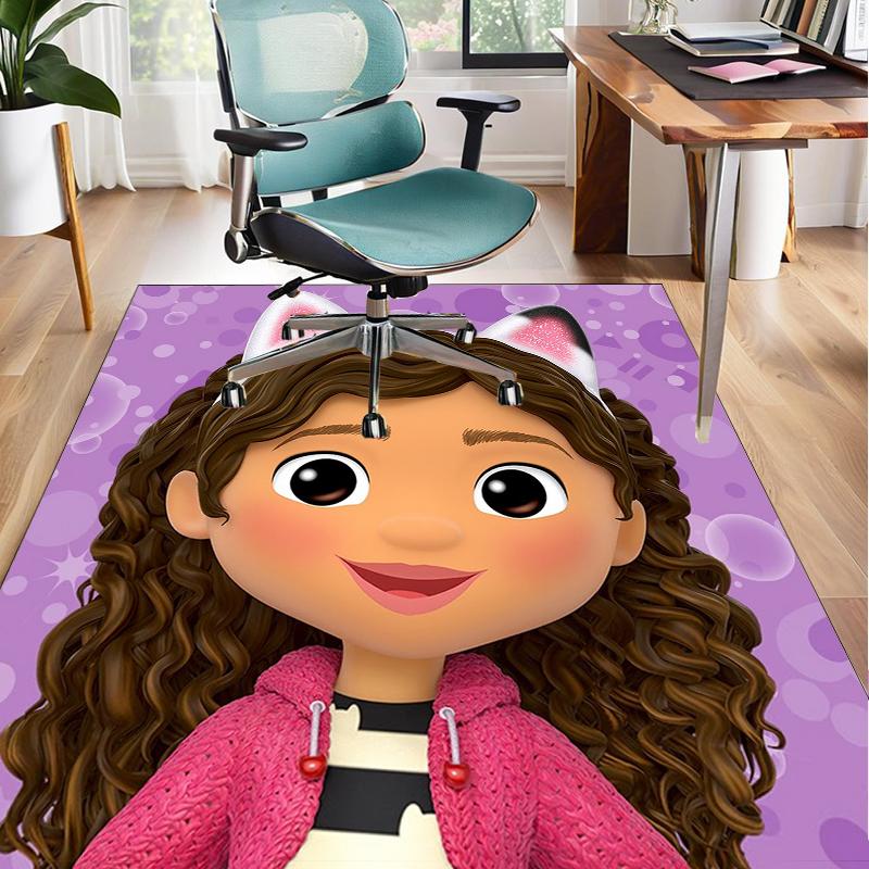 Colorful Friends Dollhouse Office Rug Chair Mat, Game Carpet, Suitable for Front Door, Bedroom, Living Room, Desk, Holiday Gift
