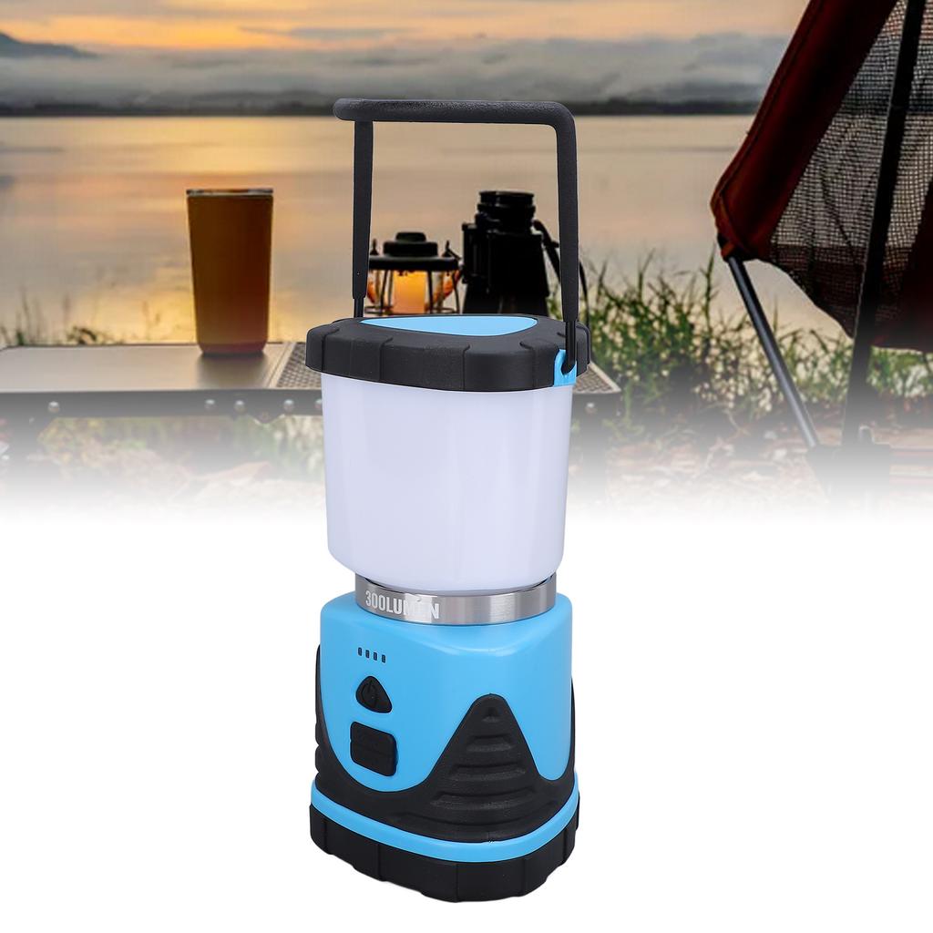 Camping Lantern 300LM 3 Modes IP65 Waterproof USB Rechargeable Portable Tent Light for Emergency Power Outage Hiking Camping