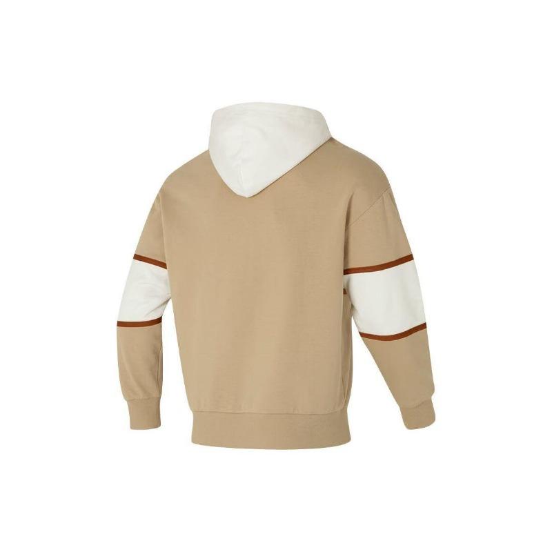 Puma Color Block Letter Print Casual Hooded Long Sleeve Sweatshirt Unisex Sweatshirt Khaki 625800-83