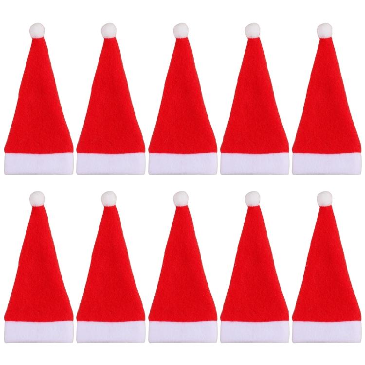 10pcs Christmas Santa Hats Flatware Holder Dinner Table Decorations Party Supply