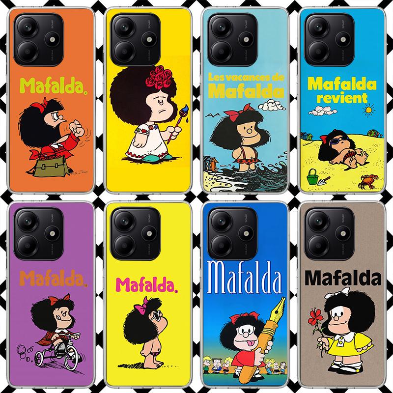 Mafalda Cartoon Phone Case for Xiaomi Redmi Note 15 14 14S 13 12 12S 11 Pro Plus 11E 11T 11S 10S 5G Soft Cover Fundas Redmi Note