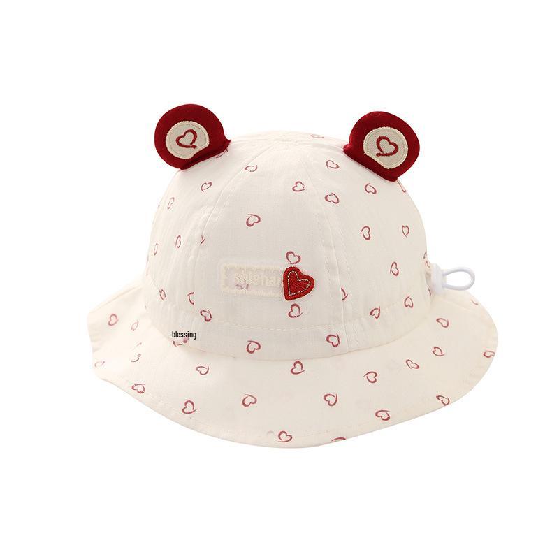 Korean Style Cute Adjustable Baby Bucket Hat for Spring/Summer - Sun Protection for Boys, Girls, Infants, and Toddlers