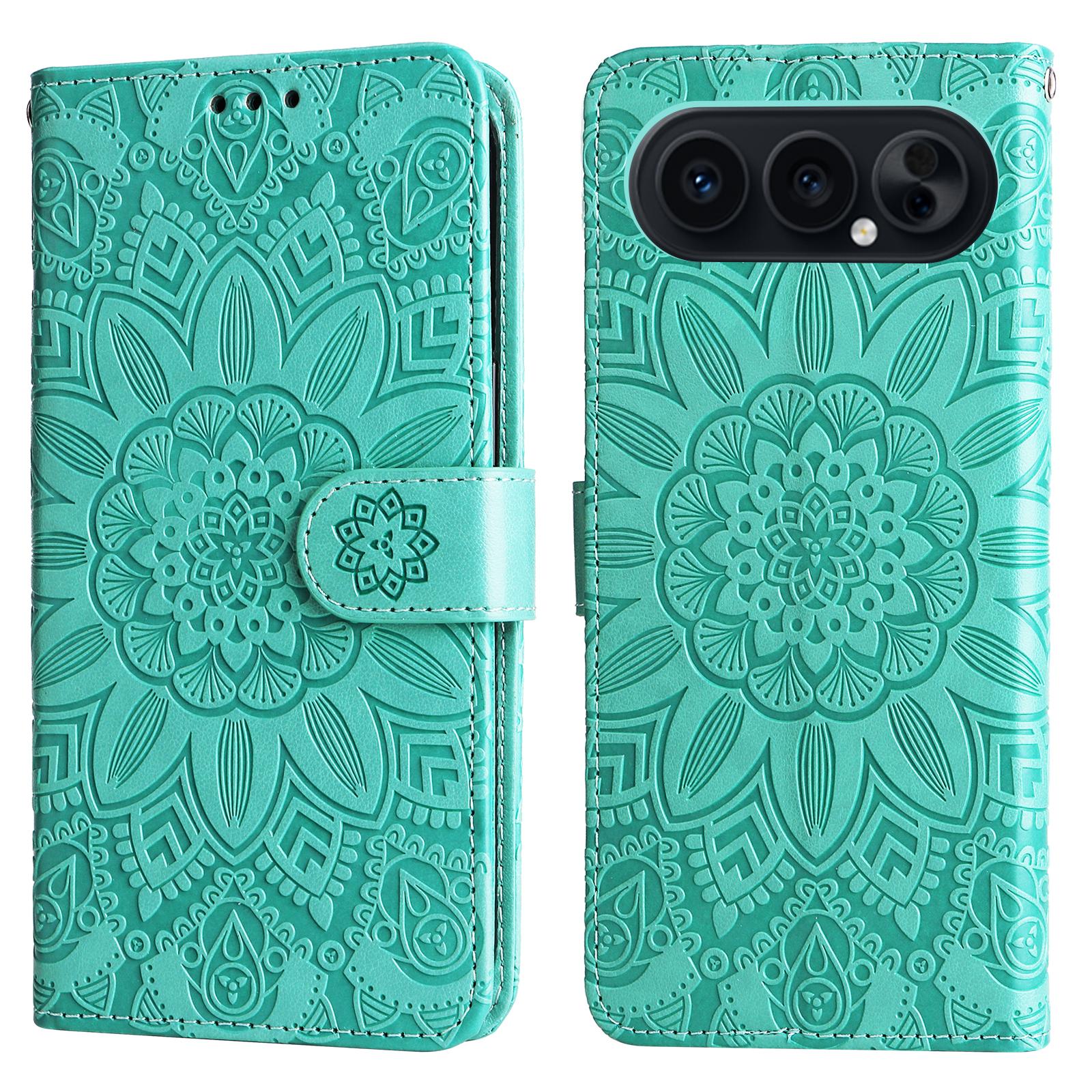 For Honor 500 Pro 5G/Honor 500 5G Case Sunflower Imprint Leather Wallet Phone Cover