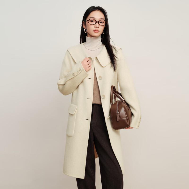 

Elva Island Women s Short Double-Faced Wool Coat M