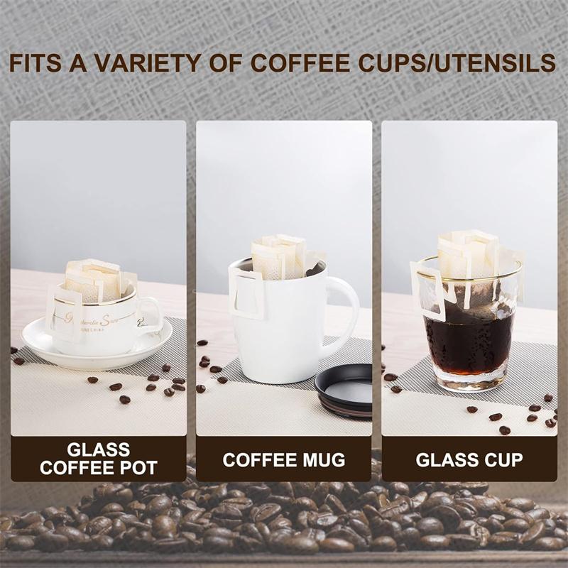 50Pcs Disposable Drip Coffee Cup Filter Bags Office Travel Brew Coffee And Tea Tool Coffees Filters Paper