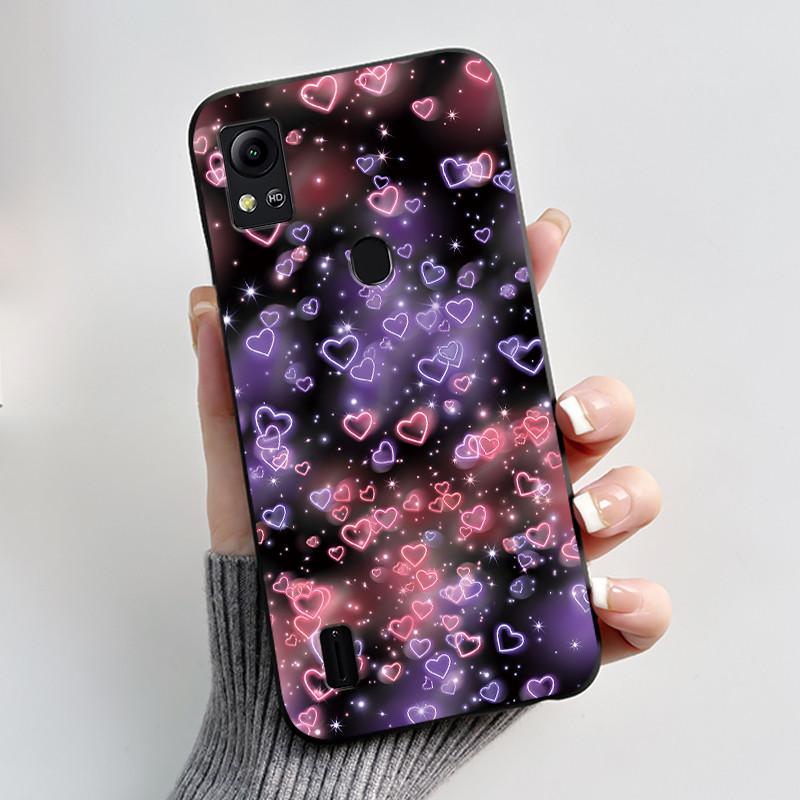 For Cricket Icon 5 Case AT&T Motivate 4 (SL112A/SL112C) Back Cover Luxury Cute Love Rabbit Funny Black Soft Silicone Phone Case