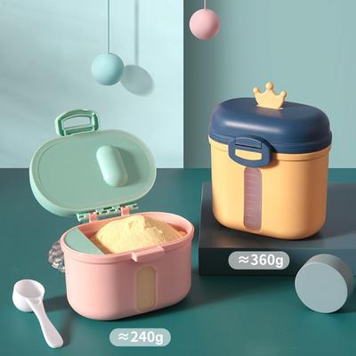 Portable Baby Food Storage Box BPA Free Formula Dispenser Cartoon Infant Milk Powder Box Toddler Snacks Cup Container