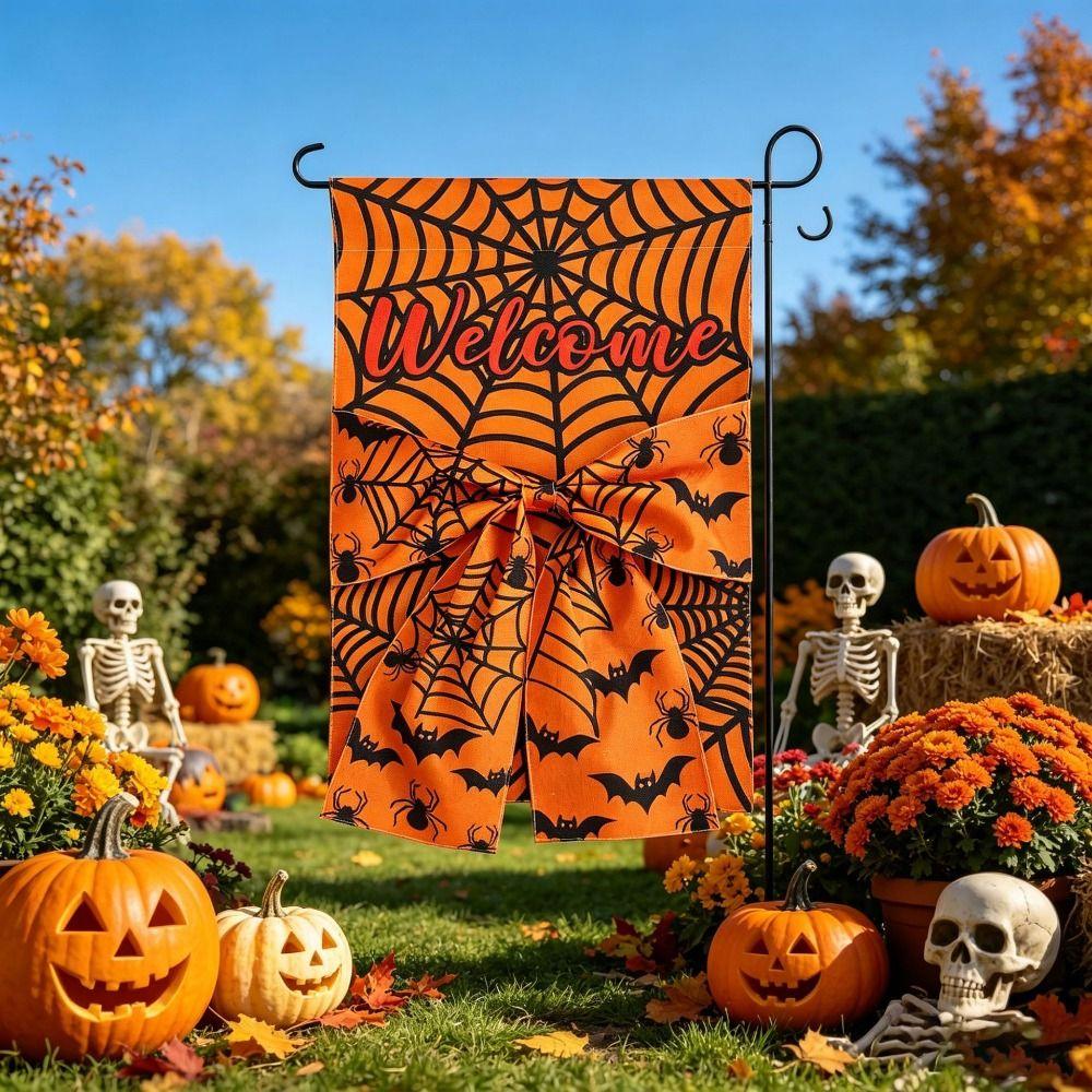 Washable Halloween Decoration Cloth Fall Garden Flag Multiple Styles Sign Outdoor Decoration Deck