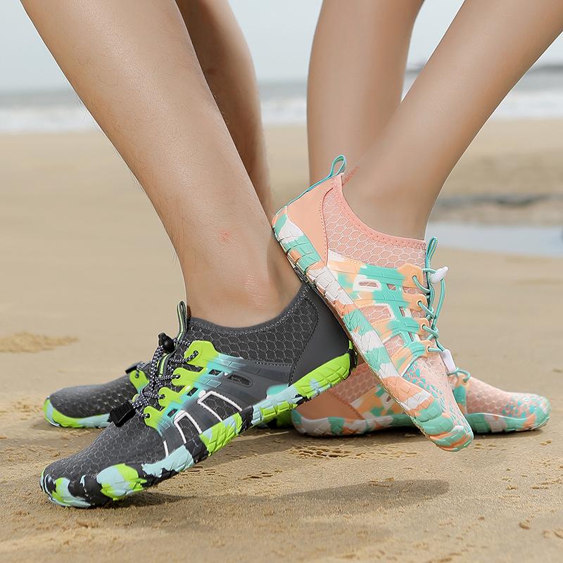 Men Women Water shoes Upstream Wading Swimming Barefoot Five Fingers Aqua Shoes Colorful Beach Seaside Light Unisex Sneakers