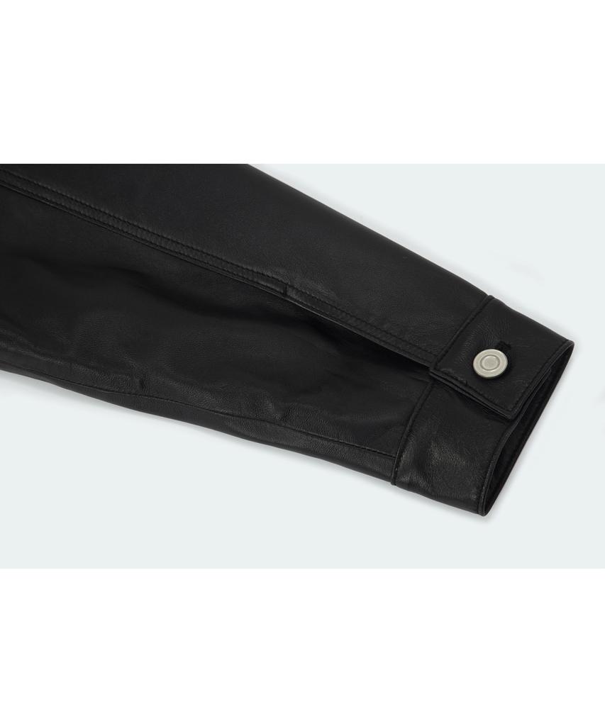 Bttb Real Leather Butt Jacket (Deep Black)