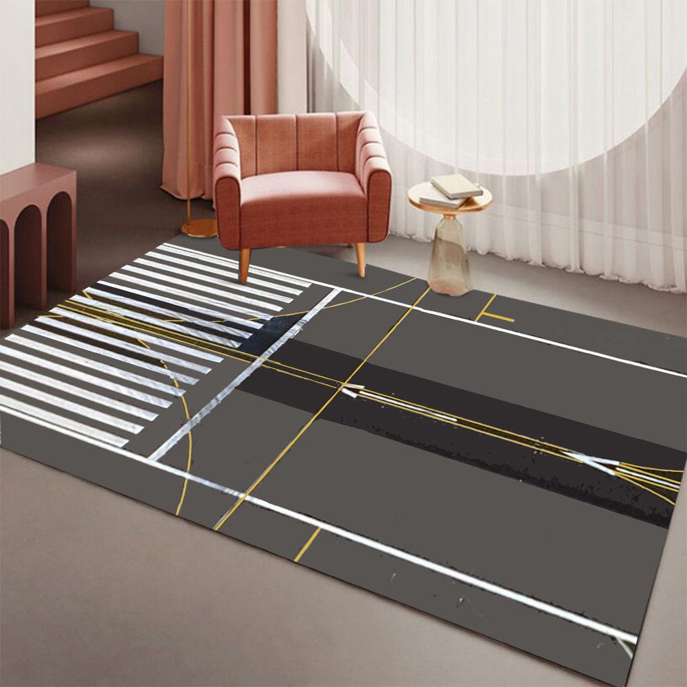 Airplane Runway Pattern Carpet 3D Aircraft Rug for Living Room Kids Room Home Decor Non-slip Lounge Sofa Floor Mat