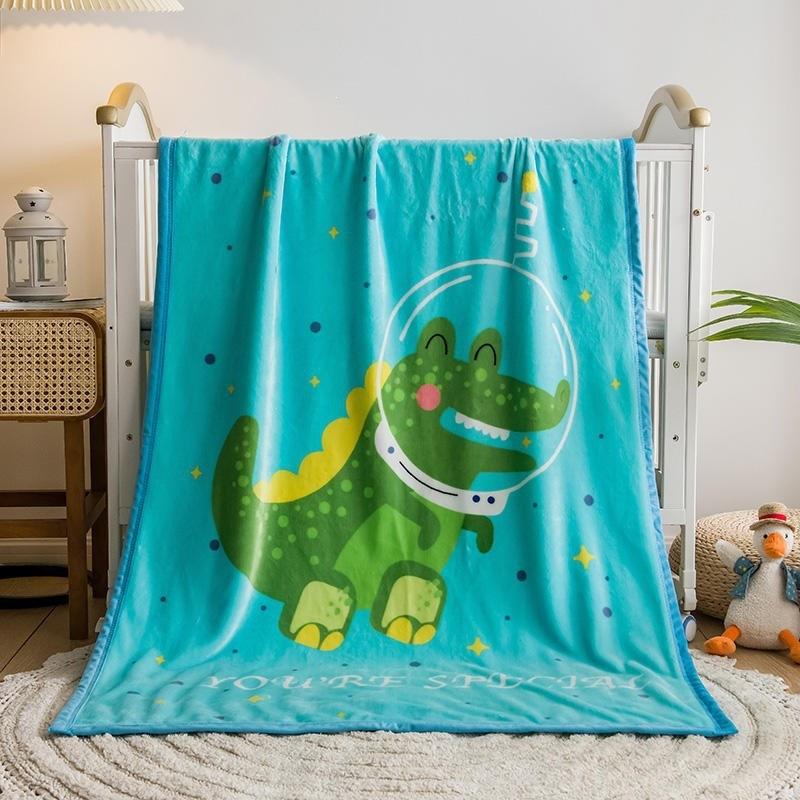 Factory direct sales wholesale foreign trade double-layer cartoon flannel children's blanket gifts flannel blanket afternoon leisure blanket