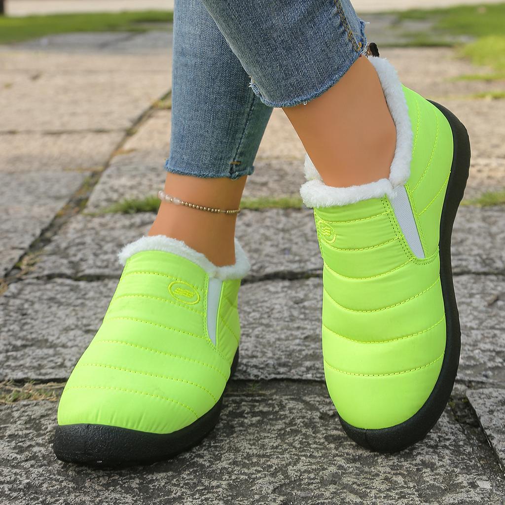 Large size cotton boots fleece thickened snow boots thermal casual shoes