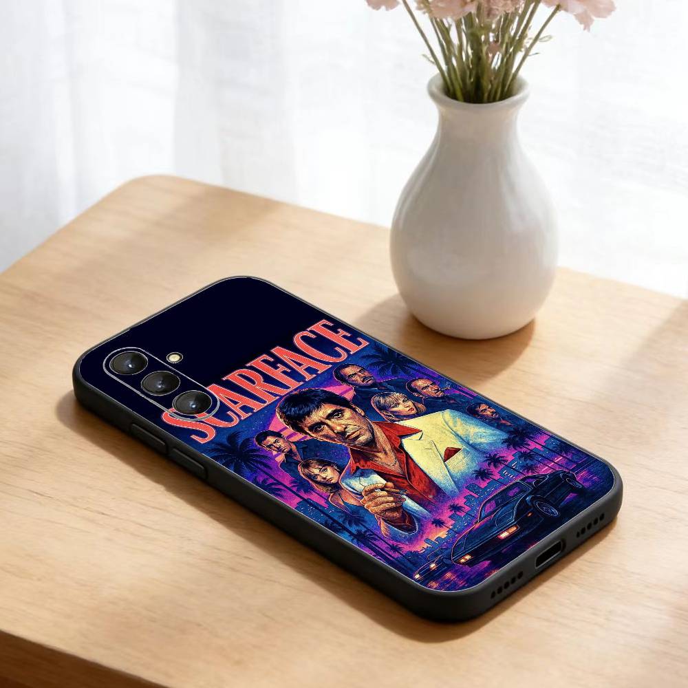 W-Scarfaces-1983 Film Phone Case For Samsung Galaxy A73,A72,A71,A70,A52,A51 Others Soft Black Cover