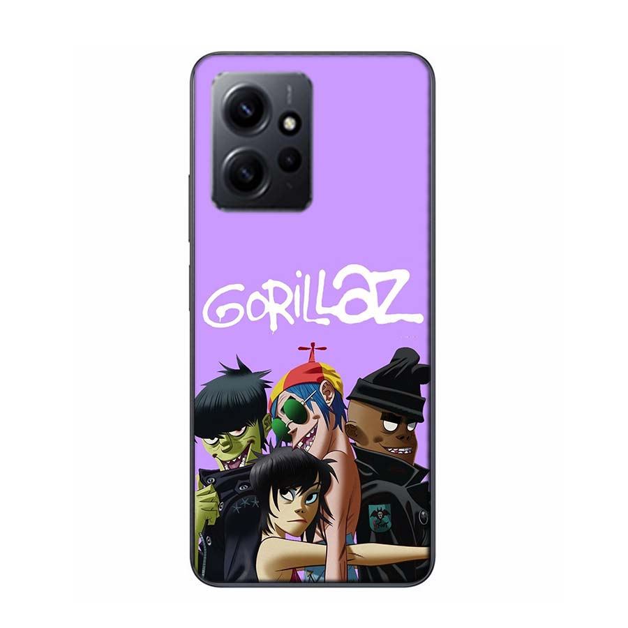 Gorillaz Anime Phone Case For Redmi 12 13C 12C 15C 9 10 10C Note 13 Pro Plus 14 15 Pro 9T 9C 9A TPU Soft Cover Clear Cell Cases