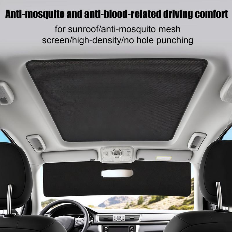 Magnetic Screen Breathable Mesh Cover Magnetic Car Sunroof Sun Shade Anti-Fly Automotive Auxiliary Parts For Driving Sleeping