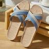 Linen Slippers Deodorant and Non-slip Indoor Cotton and Linen Cool Slippers Women's Summer Breathable Home Leisure Sandals Free Shipping