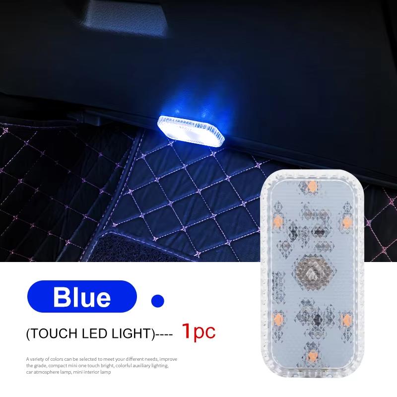 

Magnetic LED Touch Light Mini Wireless Car Interior Lighting Auto Roof Ceiling Reading Lamp for Car Interior Light USB Charging синій