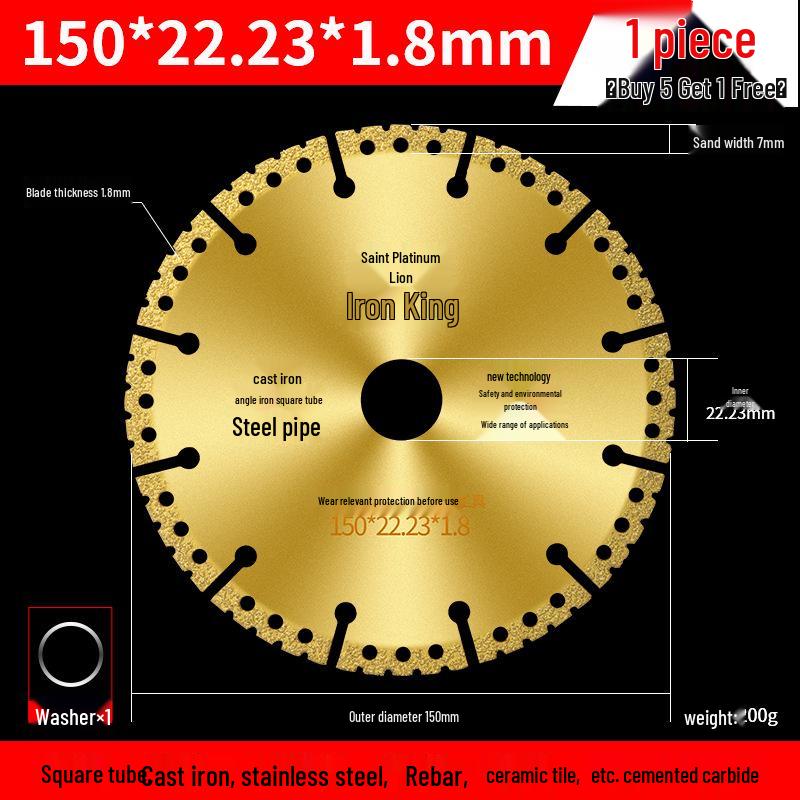 Diamond Cutting Disc for Metal, Alloy, Stainless Steel, and Iron - Angle Grinder Saw Blade