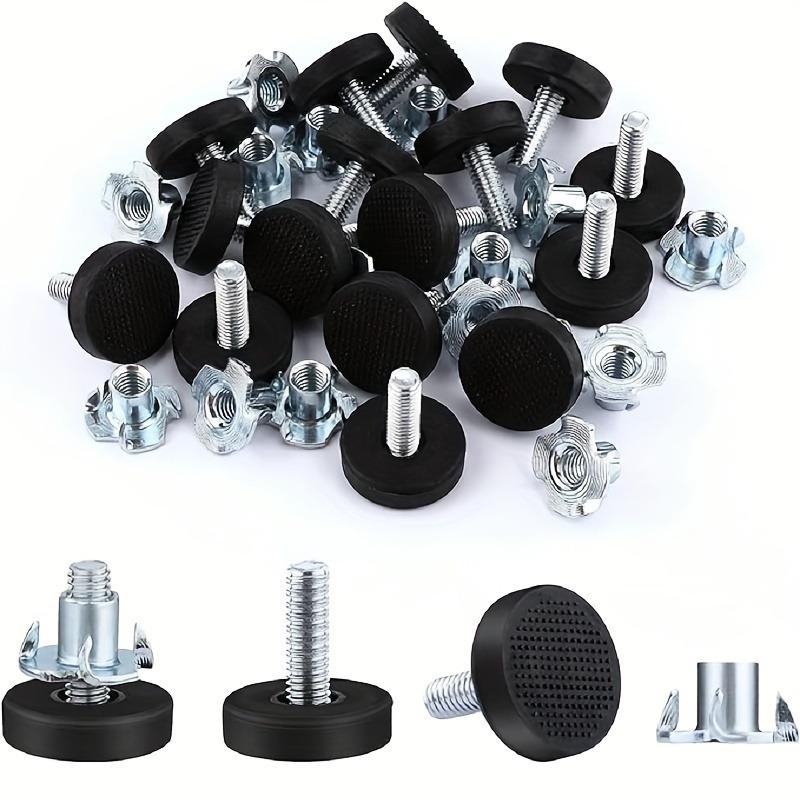 20PCS Stainless Steel Adjustable Leveling Furniture Legs - Heavy Duty Non-Slip Base for Tables/Chairs/Cabinets/Sofas