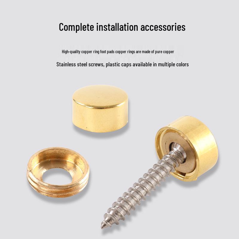 Decorative Glass Mirror Nail Caps: Thickened Flat Screws for Bathroom Signs