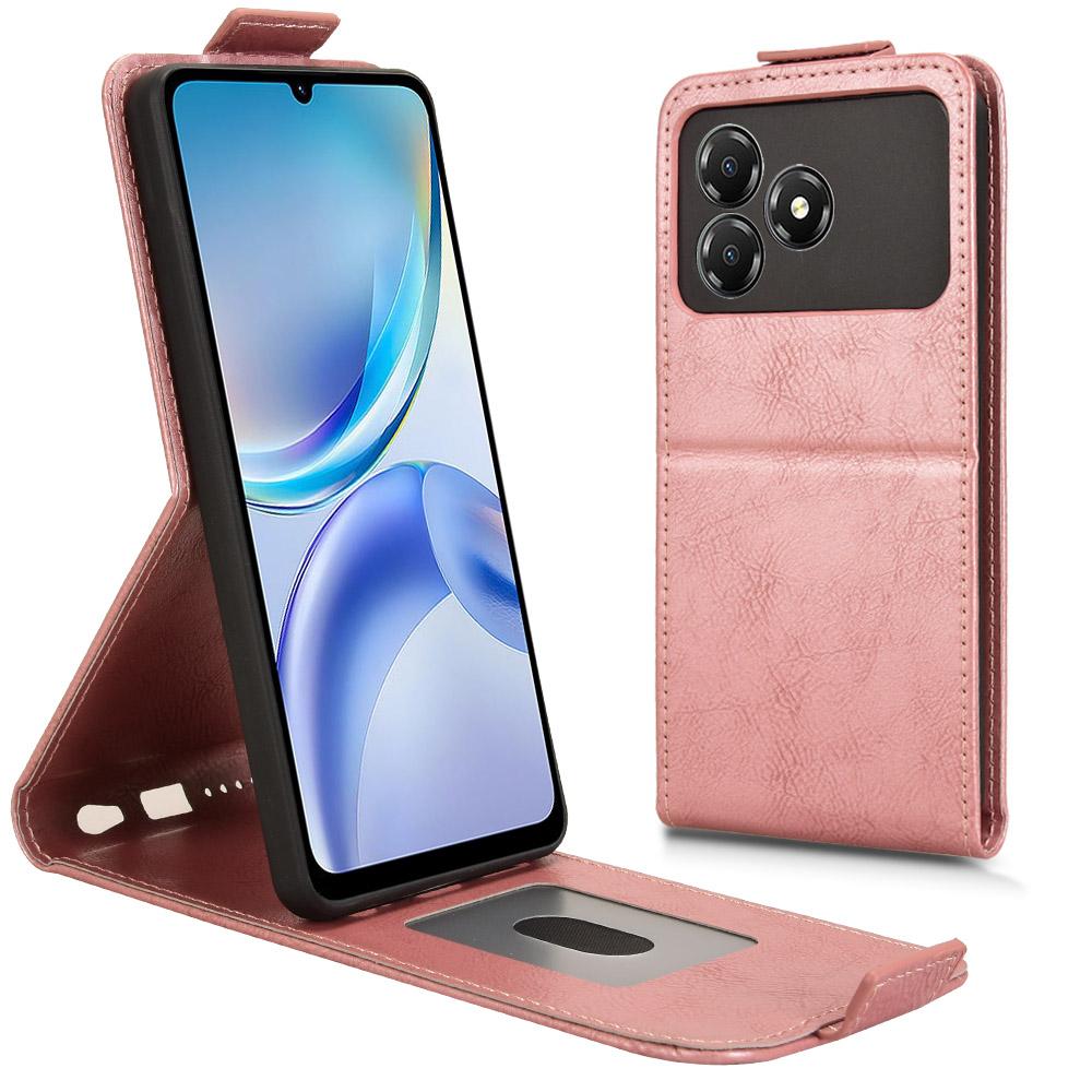 

Для ZTE Blade A36 Чохол-підставка Магнітна застібка Вертикальний відкидний Шкіряний чохол для телефону з тримачем для карток