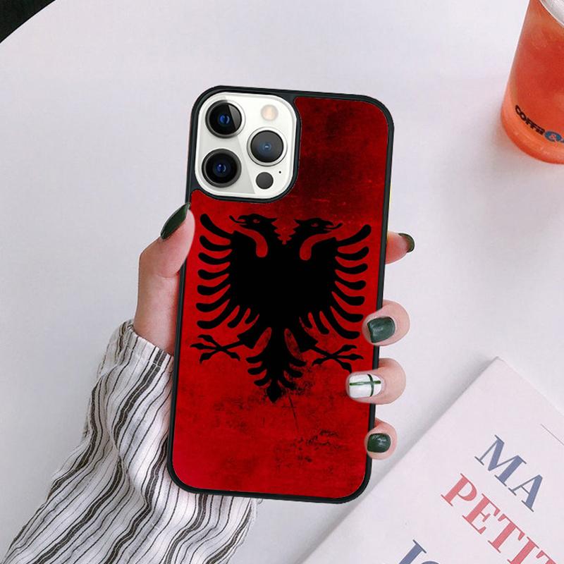 Albania Albanians Flag Art Phone Case For iPhone 17 Air 14 13 12 16Pro Max 15 Plus Max Cover Shell Coque