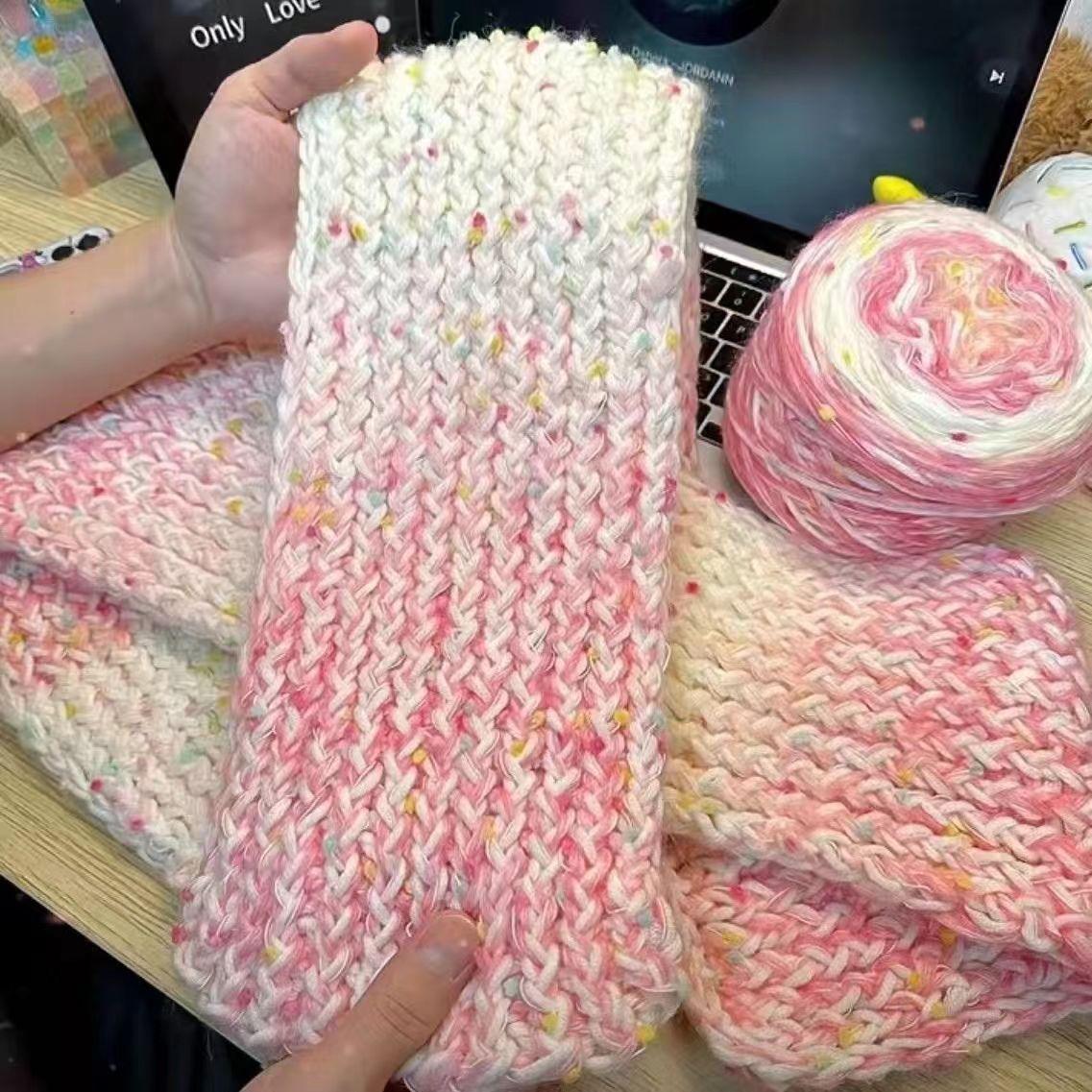 

150g Gradient Rainbow Wool Group Handmade DIY Scarf Sweater Shawl Knitting Material for Boyfriend Gift