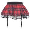 Pleated Plaid Miniskirt with Garters for Women S-XXL: Schoolgirl Cosplay Design with Tulle Lining & Elastic Waistband for Club Dance