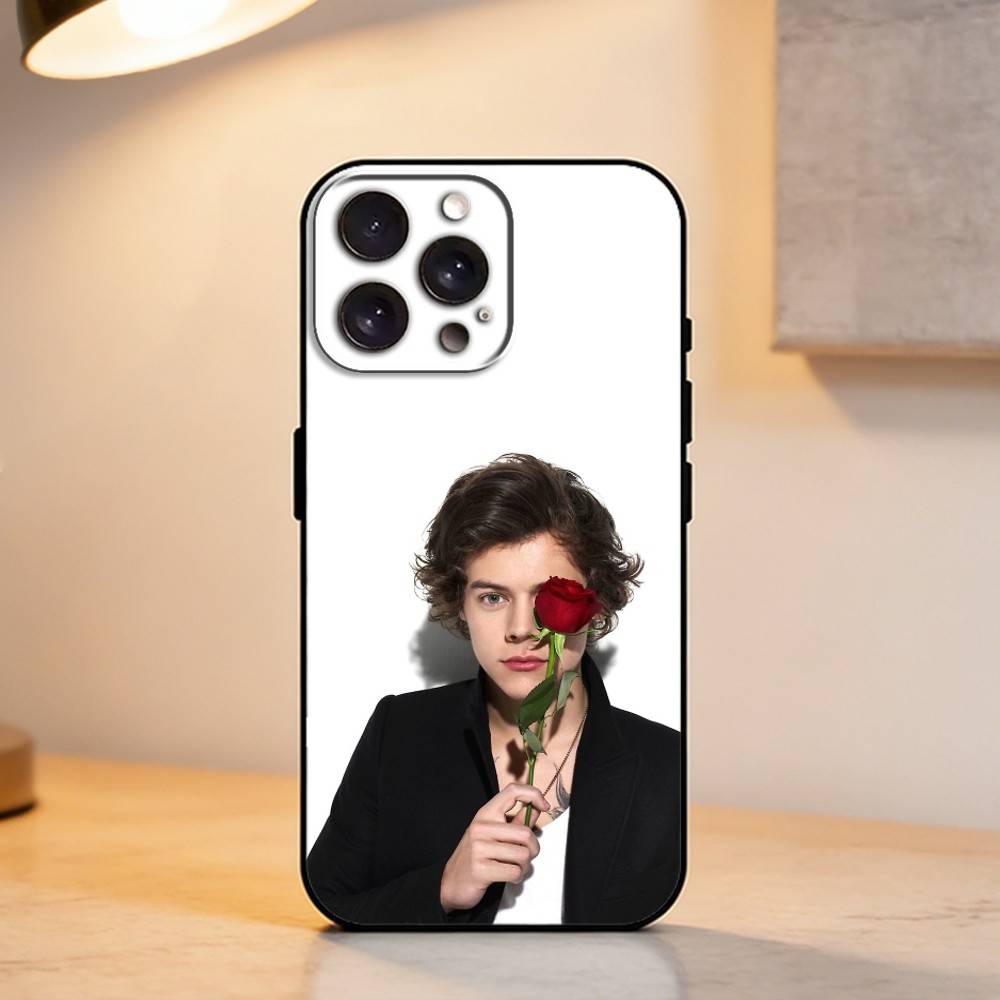Singer H-Harry Styles     Phone Case For iPhone 17,16,15,14,13,12,11 Plus,Pro Max,XS,Soft Silicone Black Cover