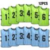 12 PCS Adults Soccer Pinnies Quick Drying Football Team Jerseys Sports Scrimmage Soccer Team