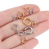 5pcs Stainless Steel Spring Clasp Round Keychain Clips Hook Buckles Connector for Bracelet Necklace DIY Jewelry Making Supplies