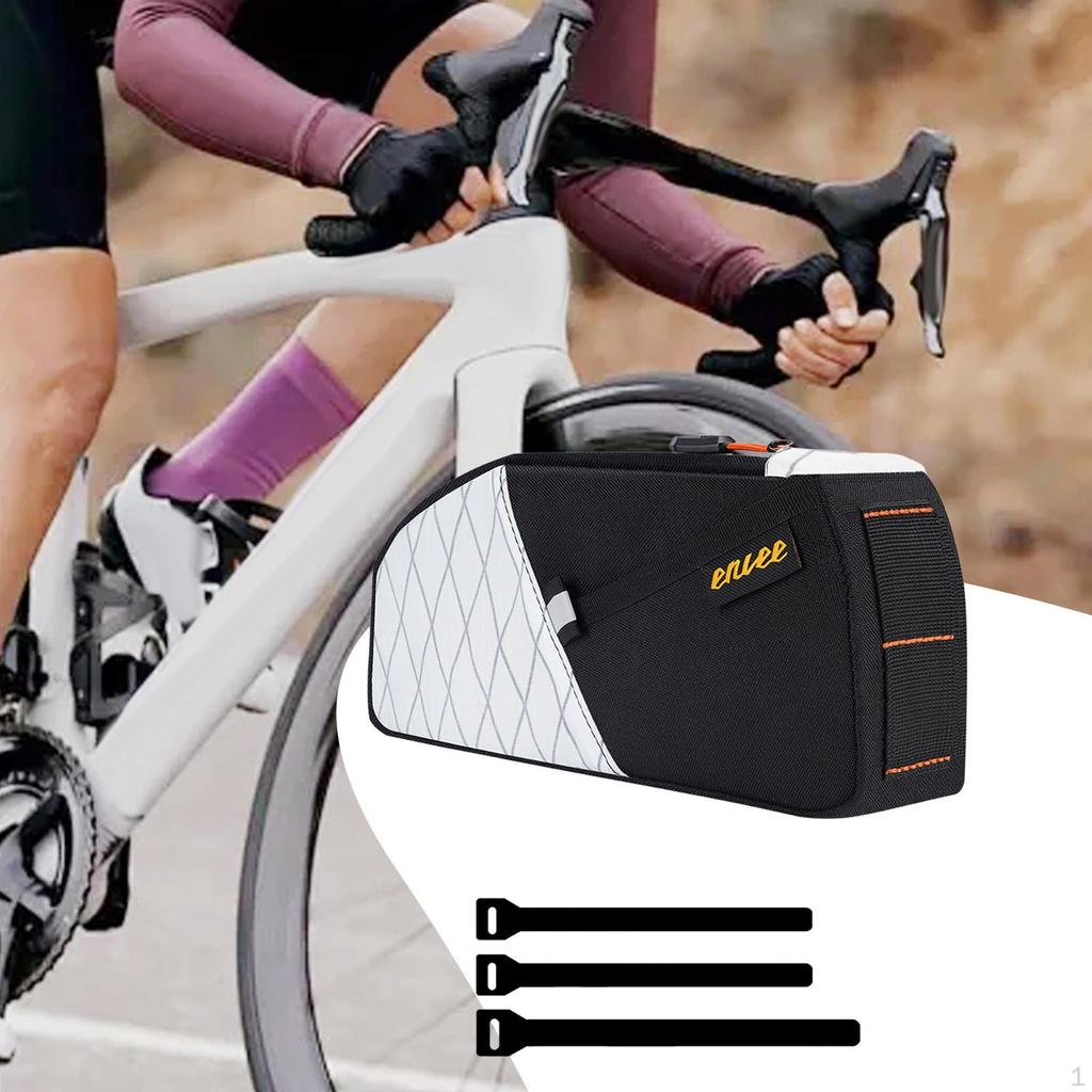 Bike Frame Storage Bag Tube Pocket Cycling Pack Strap On Pouch for Phone Tools Accessories
