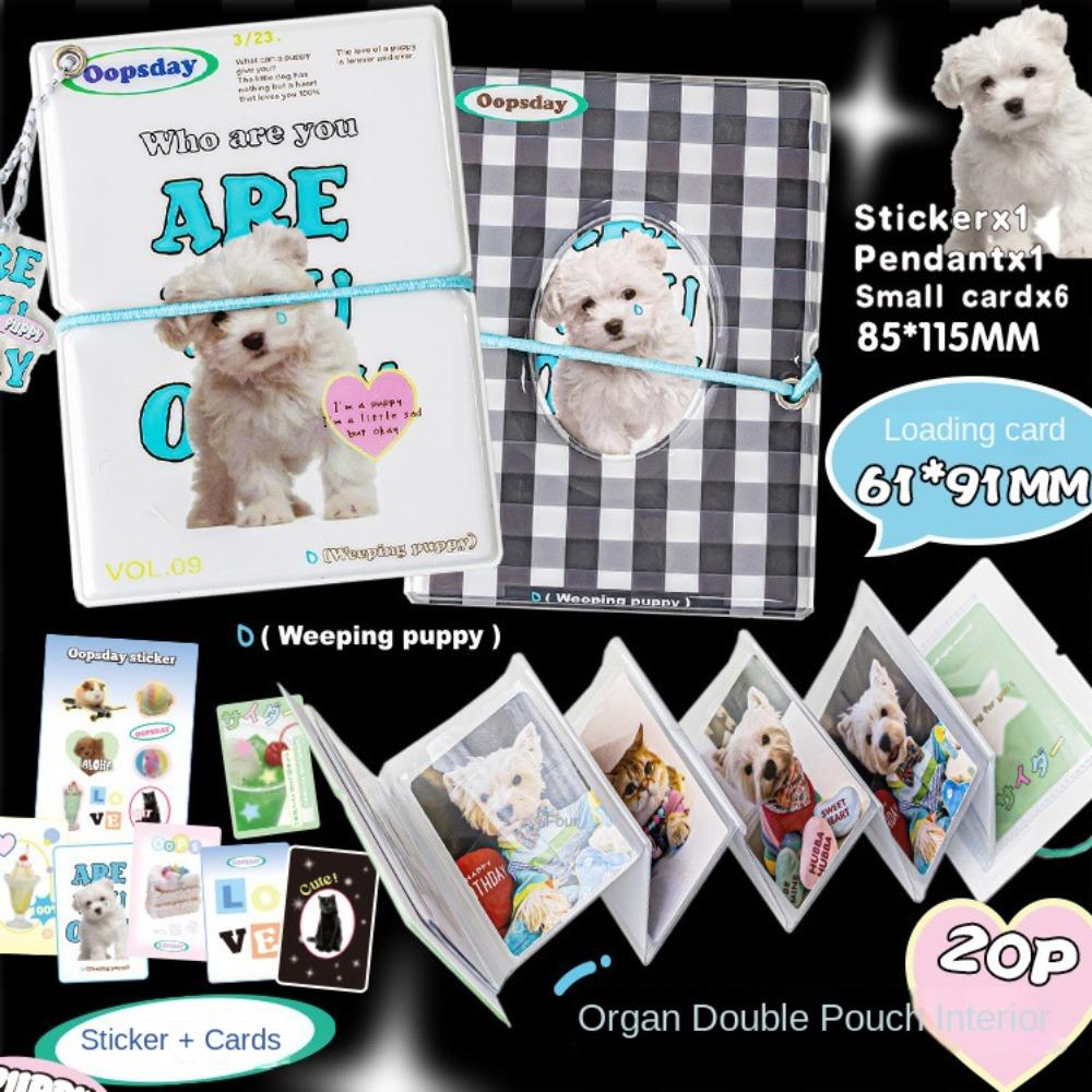 

Photo Card Sleeve Mini Photocard Binder Two-sided Photocard Album Photo Storage Album Protecting белый