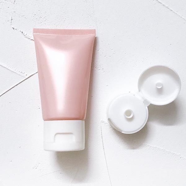 Pearlescent Pink 60ml PE Soft Tube for Facial Cleanser & Makeup Remover Gel