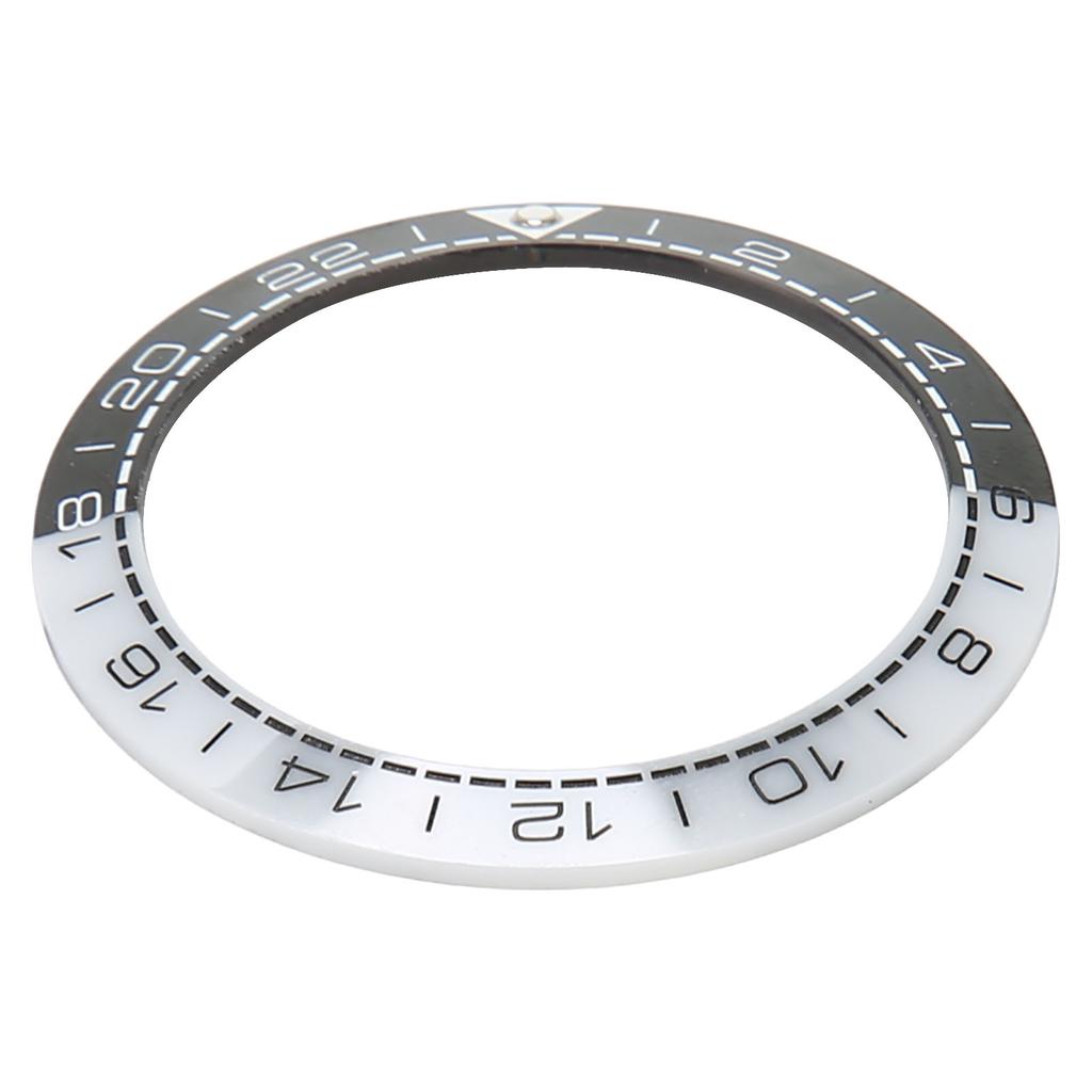 Watch Bezel Insert 41.5mm Ceramic Watch Bezel Ring Repair Replacement Accessory for Watchmaker Black and White
