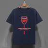 Arsenal Dunkelblaues Fußball-T-Shirt Premium-Baumwolle
