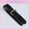 Minimalist Womens Faux Leather Wide Belt With Metal Pin Buckle For Elegant Streetwear