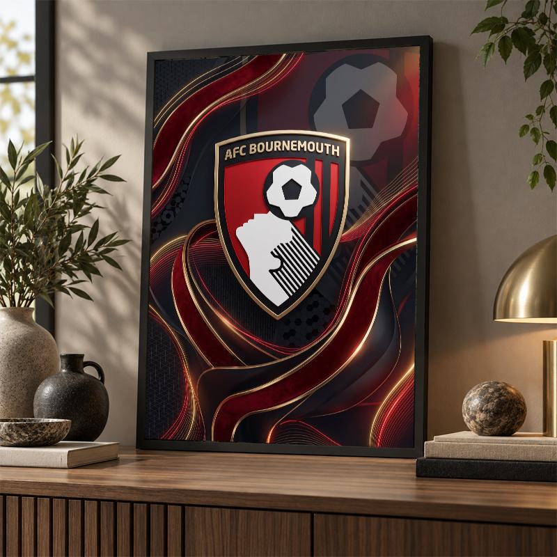 Bournemouth Football Diamond Painting Kit 5D Full Drill DIY Diamond Mosaic Wall Art Home Decor