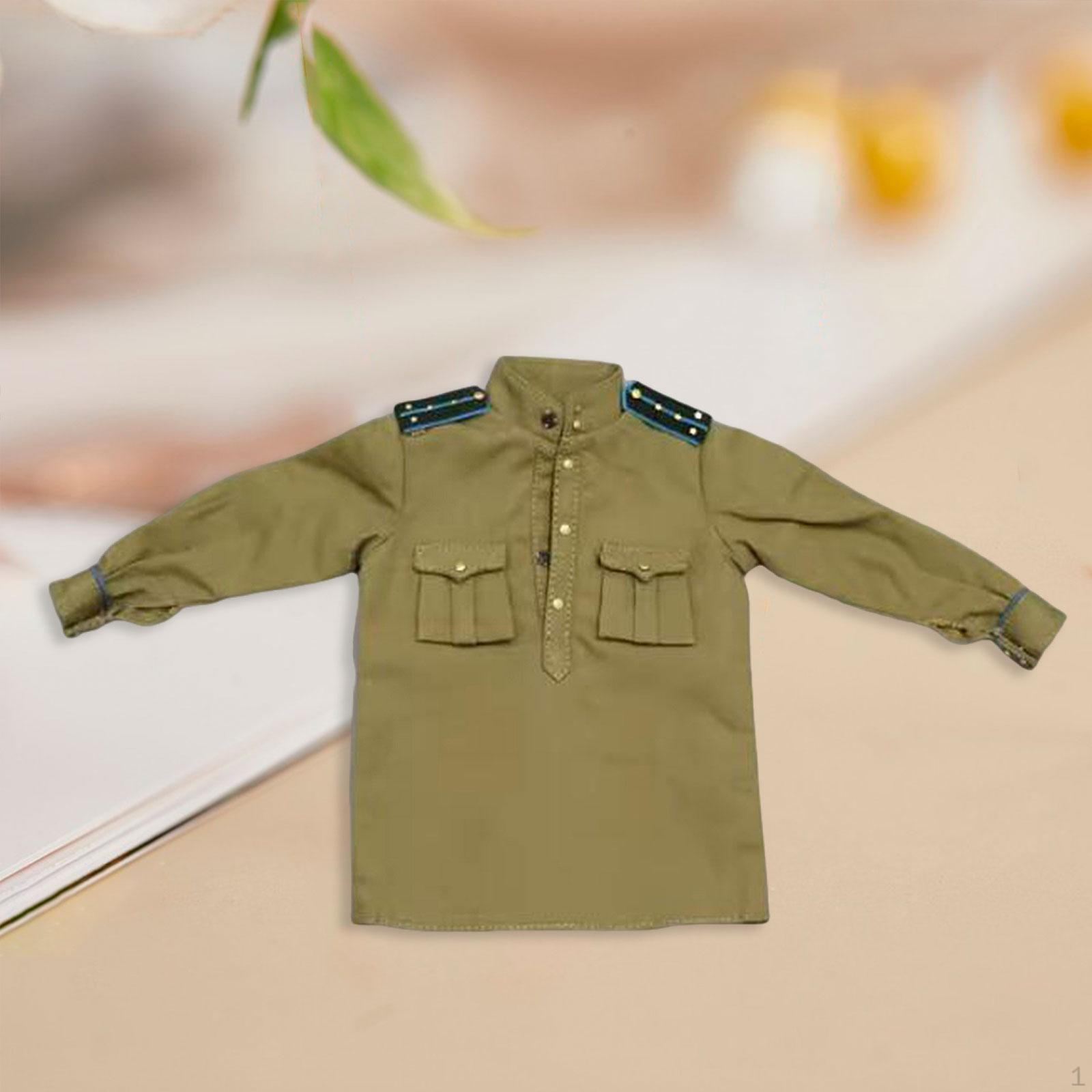 

Одежда для кукол в масштабе 1/6, одежда для экшн-фигурок, униформа, рубашка с длинными рукавами ручной работы для