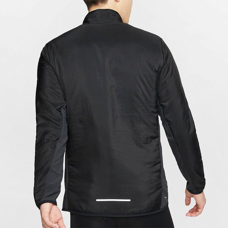 Nike Casual Sports Stand Collar Zip-Up Cotton Jacket Men Outerwear Black BV4875-010