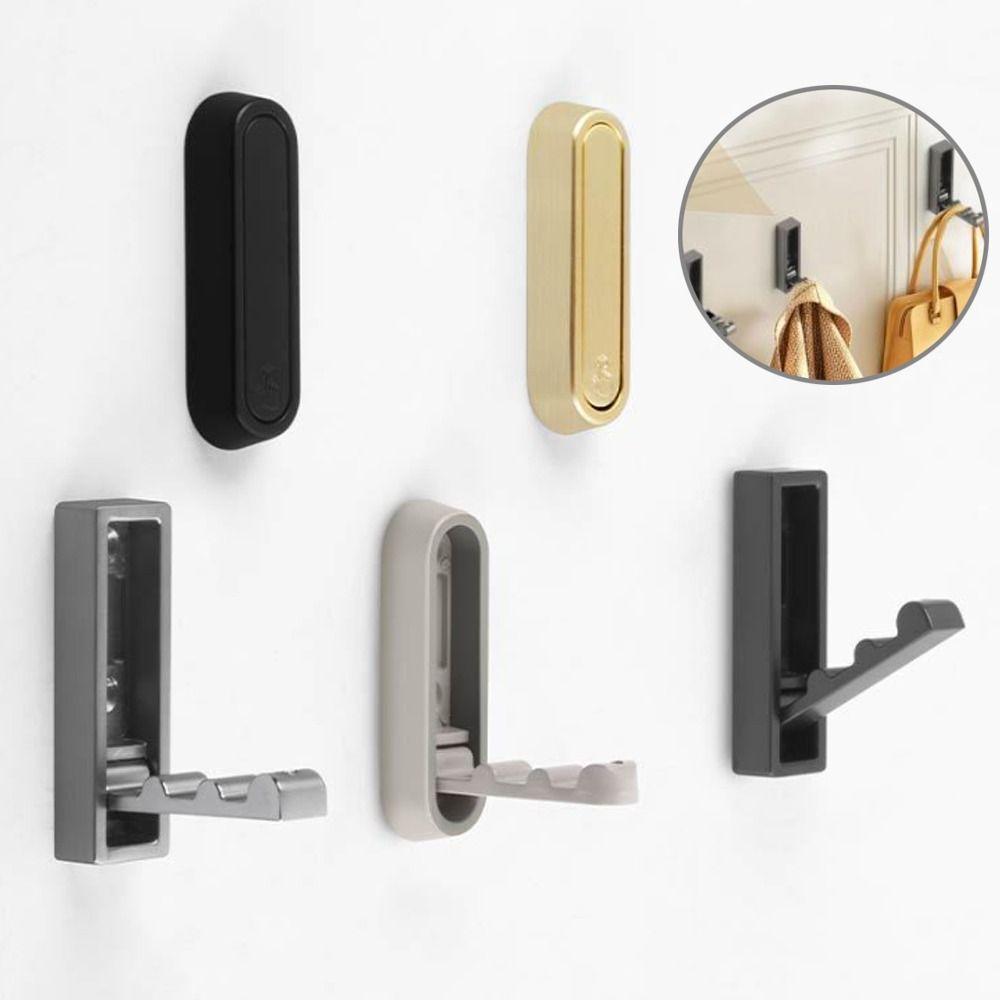 Heavy Duty Foldable Coat Hooks Zinc Alloy Fold Up Hooks Folding Wall Hook for Wall Hanging Coat