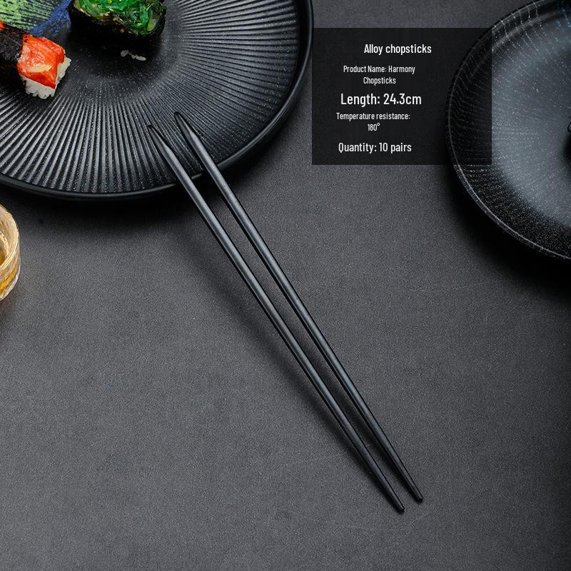High-Temperature Resistant Non-Slip Japanese Alloy Chopsticks for Cooking & Sushi